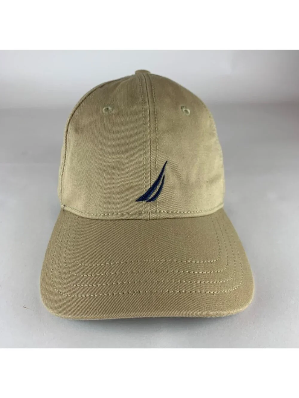 Nautica Mens Beige Relaxed Fit Strapback Adjustable Hat